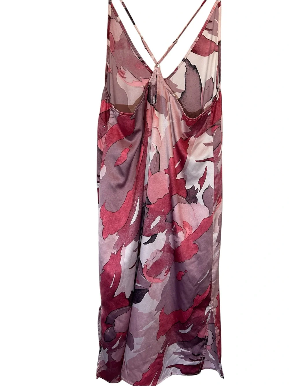 stars above Pink & Rose Floral Satin Slip - Picture 3 of 5